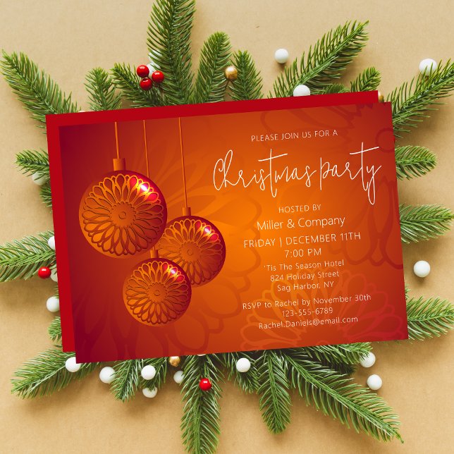 Christmas Party Holiday Modern Chic Corporate Invitation (Creator Uploaded)
