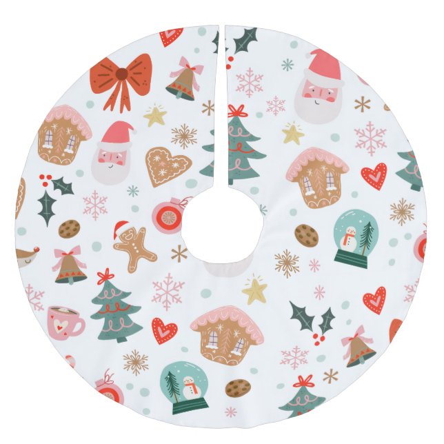 Christmas Party Holidays Baby Shower Birthday  Brushed Polyester Tree Skirt (Front)