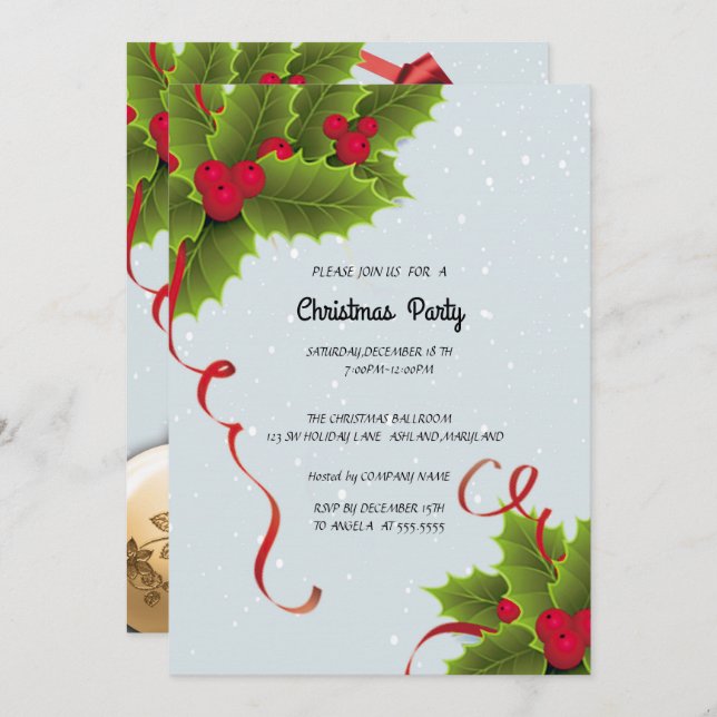 Christmas Party Invitation (Front/Back)