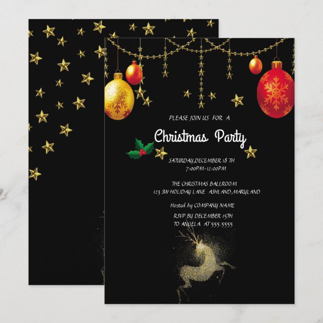 Christmas Party Invitation (Front/Back)