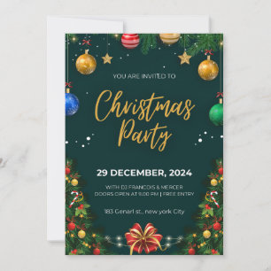 Christmas Party Invitation, Christmas Party Invite