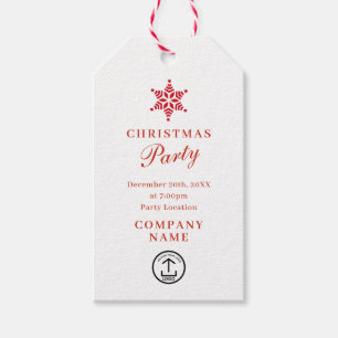 Christmas Party Invitation Corporate Business Logo Gift Tags