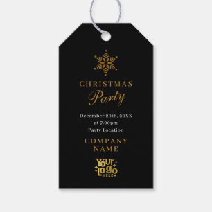 Christmas Party Invitation Corporate Business Logo Gift Tags