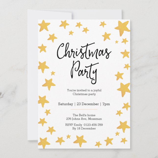 Christmas party Invitation | Cute Penguin (Front)