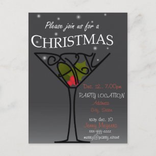 Christmas Party Invitation design Postcard