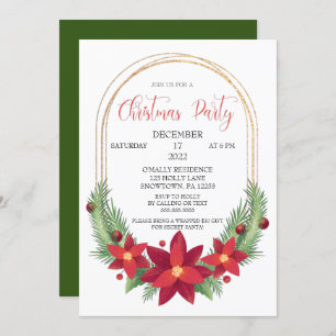 CHRISTMAS PARTY INVITATION, HOLIDAY PARTY INVITATION