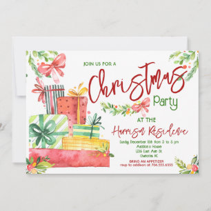 Christmas Party Invitation, Holiday Party invite