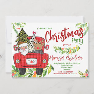Christmas Party Invitation, Holiday Party invite