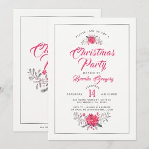 Christmas Party Invitation Modern Typography
