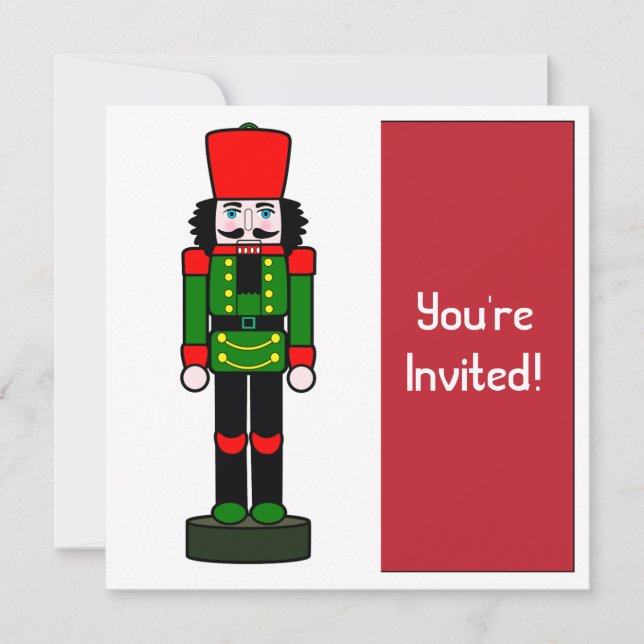 Christmas Party Invitation Nutcracker (Front)