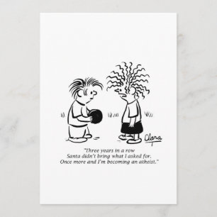 Christmas party invitation - Santa and kids