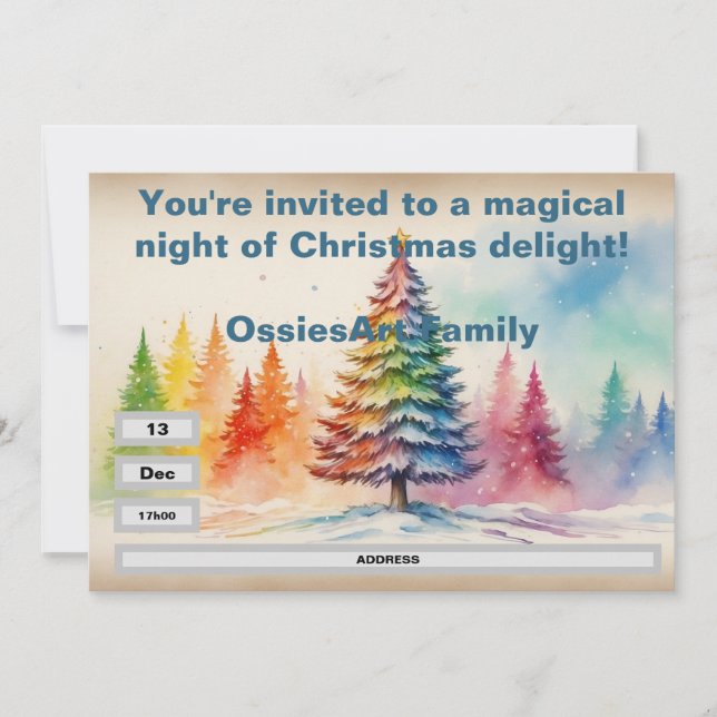 Christmas party invitation template (Front)
