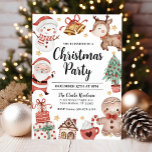 Christmas Party Invitation Watercolor<br><div class="desc">Merry Christmas and enjoy this Christmas Party invitation! It's the perfect way to invite guests to your holiday or Christmas themed party. This is a festive,  holiday birthday invitation designed with the following Christmas graphics: Santa Claus,  snowman,  Chritsmas tree,  gifts,  gingerbread man,  bells,  hot cocoa,  and a gingerbread house!</div>