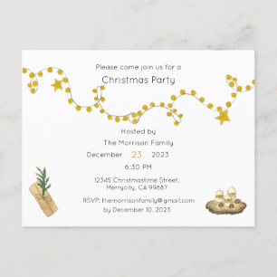 Christmas Party Invitation, Xmas Invite