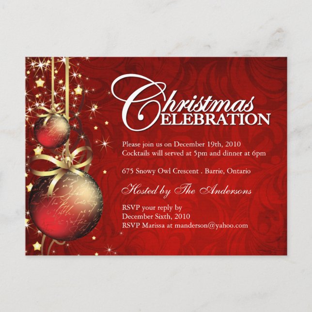 Christmas Party Invitations (Front)