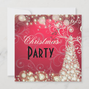 Christmas Party invitations, champagne bubbles Invitation