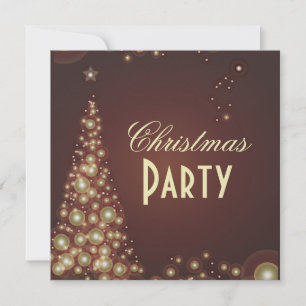 Christmas Party invitations, champagne bubbles Invitation
