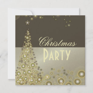 Christmas Party invitations, champagne bubbles Invitation
