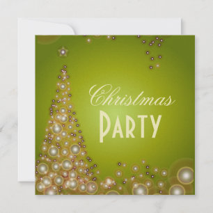 Christmas Party invitations, champagne bubbles Invitation