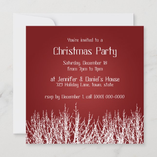 Christmas Party Invitations Holiday Party Invites (Front)