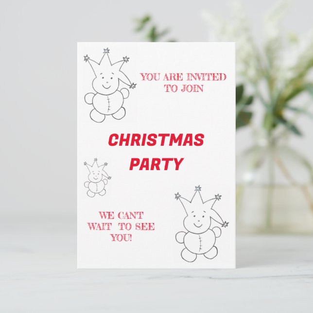 Christmas Party Invitations Zalnok (Standing Front)