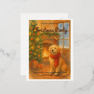 Christmas Party Invite · Cozy Dog Scene