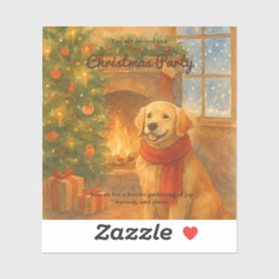 Christmas Party Invite · Cozy Dog Scene
