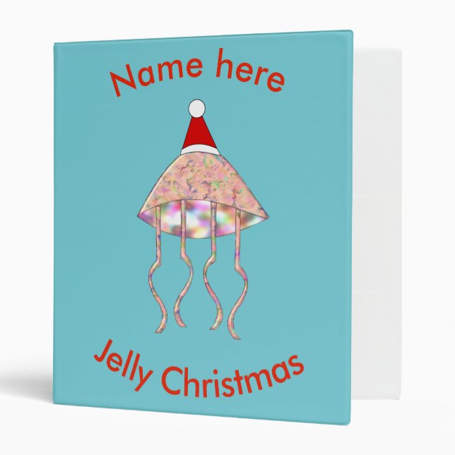 Christmas Party Jellyfish Custom Binder (Front/Inside)
