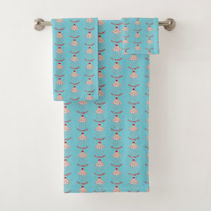 Christmas Party Jellyfish Patterned Towels