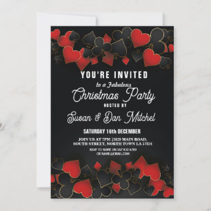 Christmas Party Las Vegas Casino Cards Invite