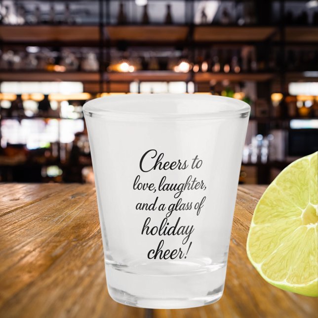 Christmas party love laughter cheer shot glass (Creator Uploaded)