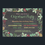 Christmas Party Mistletoe Xmas Chalkboard Invite<br><div class="desc">Rustic Christmas Party Design. SIMPLY CHANGE THE TEXT TO SUIT YOUR PARTY. Back design included</div>