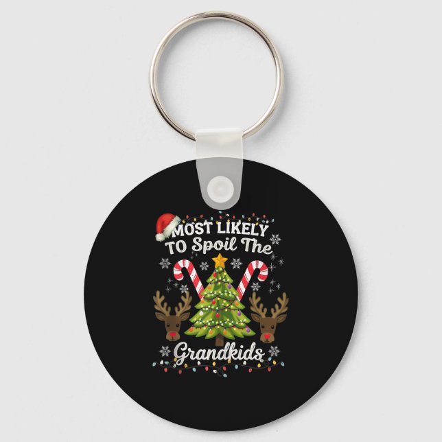 Christmas Party Most Likely To Sil The Grandkids H Keychain (Front)
