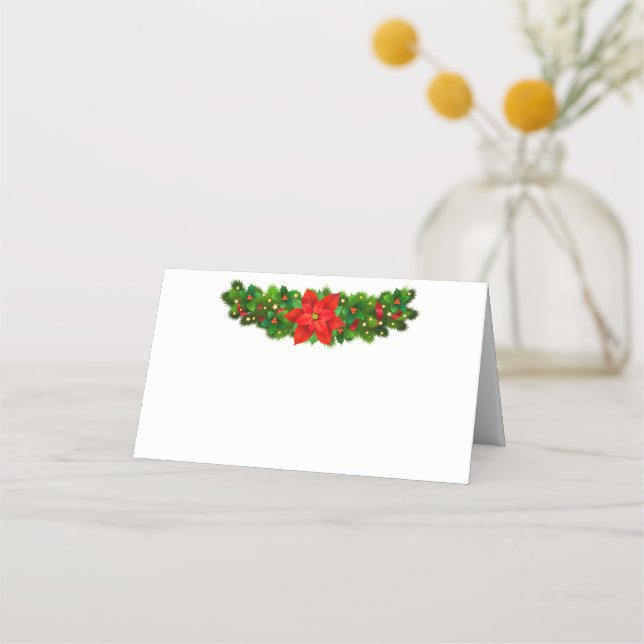 Christmas Party Name Place Card (Front)