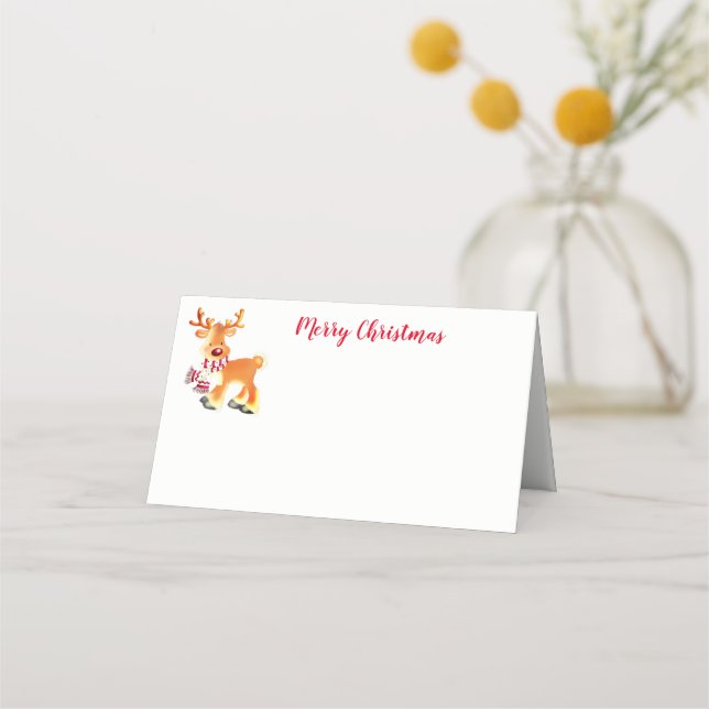 Christmas Party Name Place Card (Front)
