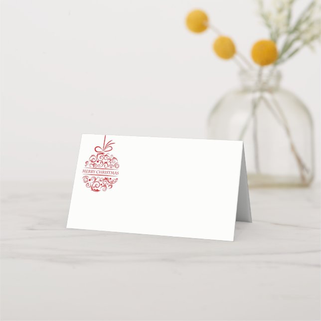 Christmas Party Name Place Card (Front)