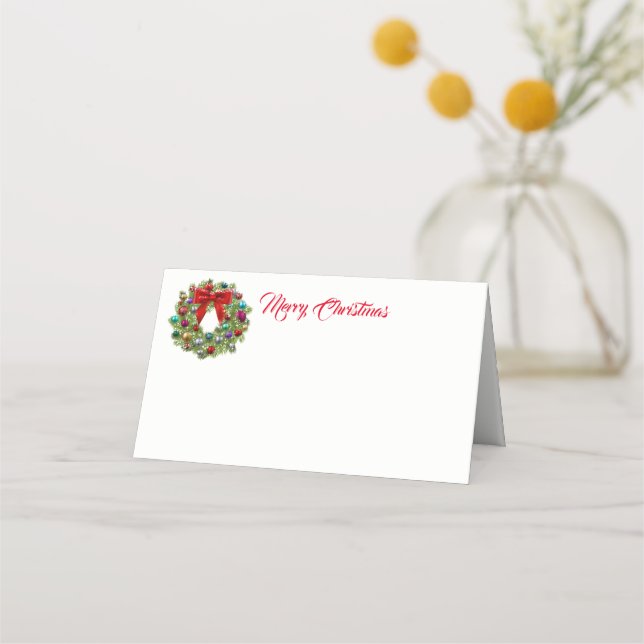 Christmas Party Name Place Card (Front)