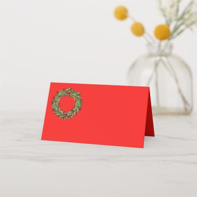 Christmas Party Name Place Card (Front)