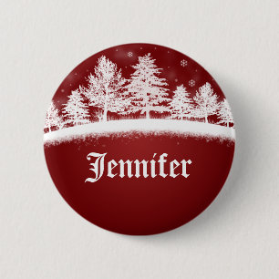 Christmas Party Name Tags 2 Inch Round Button