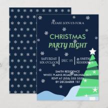 Christmas Party Night Invitation
