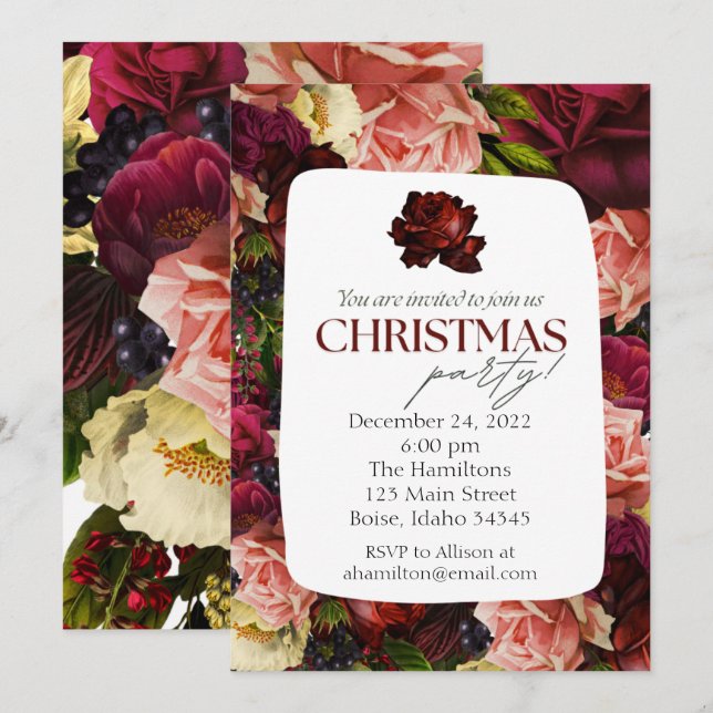 Christmas Party or Holiday Extravaganza Invitation (Front/Back)