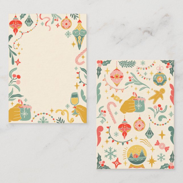 Christmas party ornaments Invitation (Front/Back)