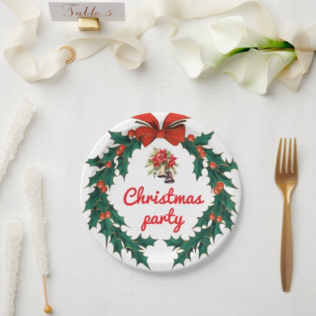 Christmas Party Paper Plates (Wedding)