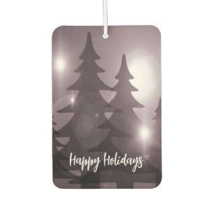 Christmas Party Pink Trees Holiday Winter Elegant Air Freshener