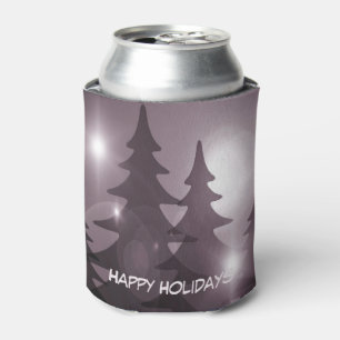 Christmas Party Pink Trees Holiday Winter Elegant Can Cooler