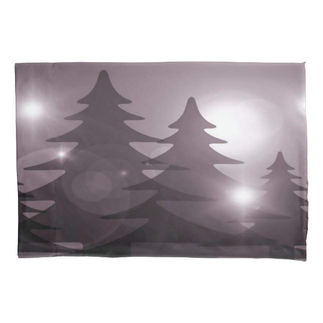 Christmas Party Pink Trees Holiday Winter Elegant Pillowcase (Front)