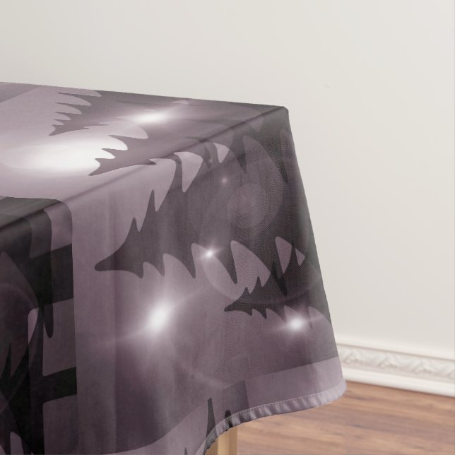 Christmas Party Pink Trees Holiday Winter Elegant Tablecloth (In Situ)