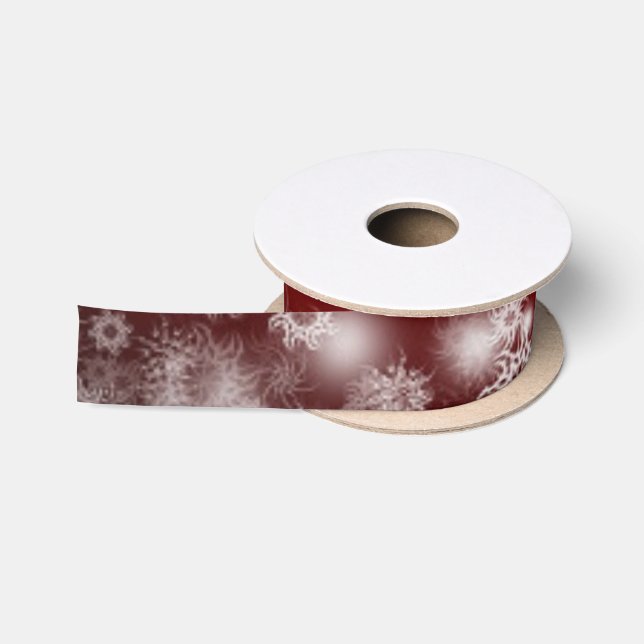 Christmas Party Red Reindeer Winter Holidays Satin Ribbon (Spool)