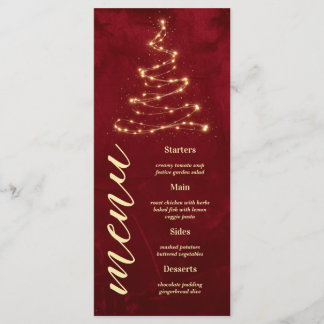 Christmas Party Red Velvet with Tree Manu Card