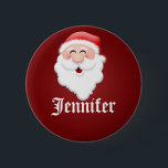 Christmas Party Santa Claus Name Tags 2 Inch Round Button<br><div class="desc">Christmas Party Santa Claus Name Tags. Holiday Name Badge Template Red Buttons. Hello my name is... .. Winter Wonderland Christmas Scene.</div>